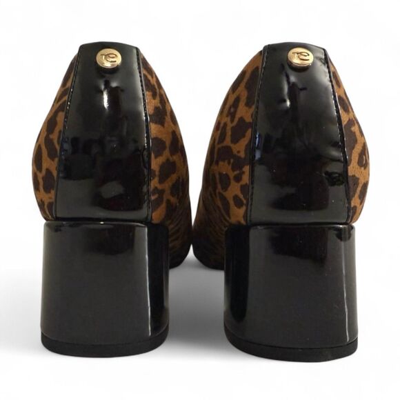 EASY SPIRIT Denisa eFlex Knit Block Heel Leopard Pumps, NEW! 10 Wide - Picture 7 of 8